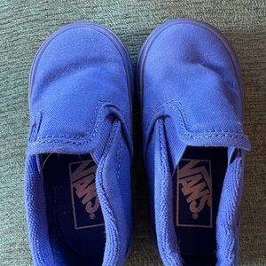 Vans Kids Slip-On Canvas Sneakers in Royal Blue